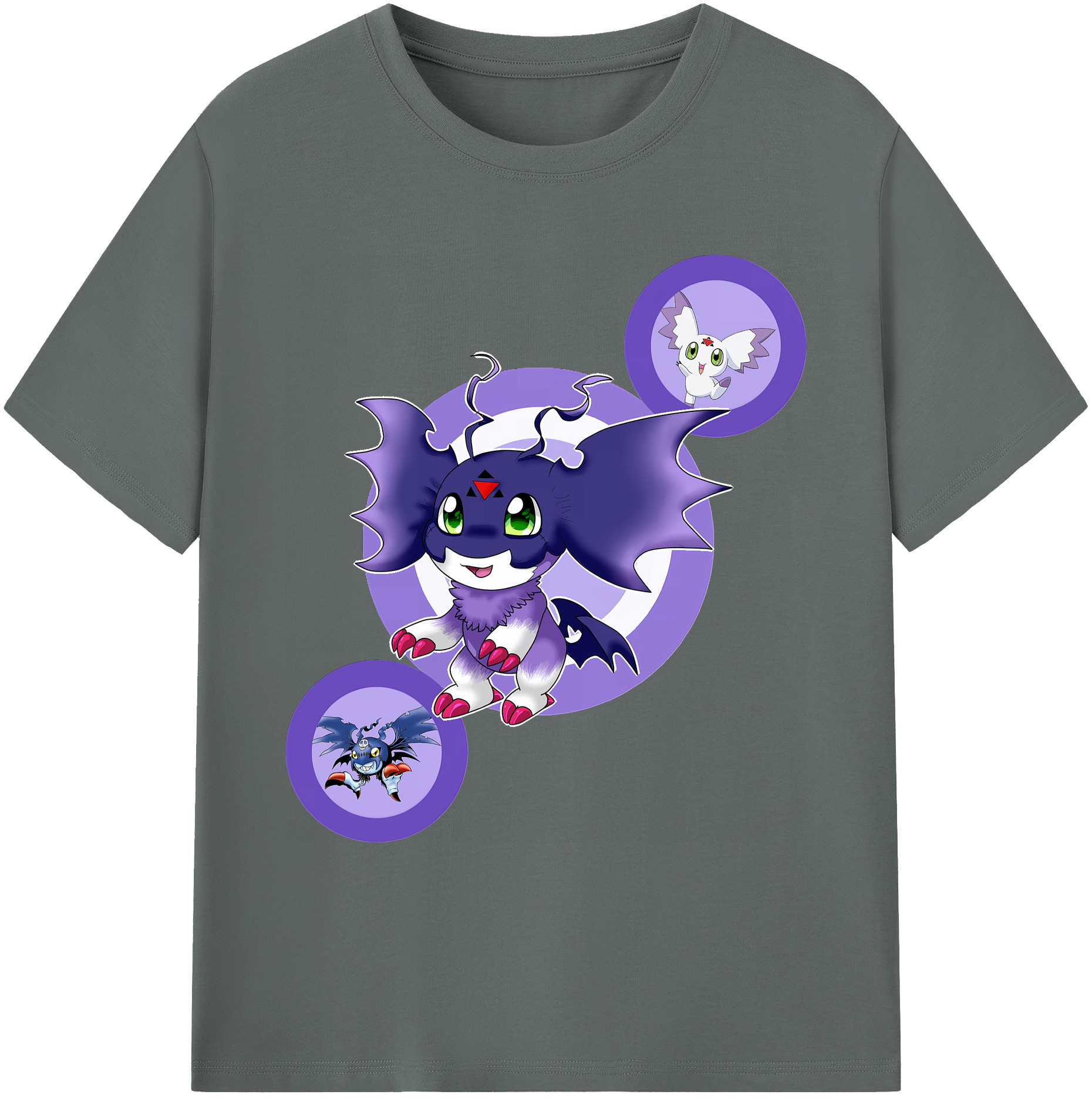 （画像用） Digimon デジタルモンスター/デジモン 綿100％ メンズ半袖Tシャツ｜肌触りやわらか＆通気性